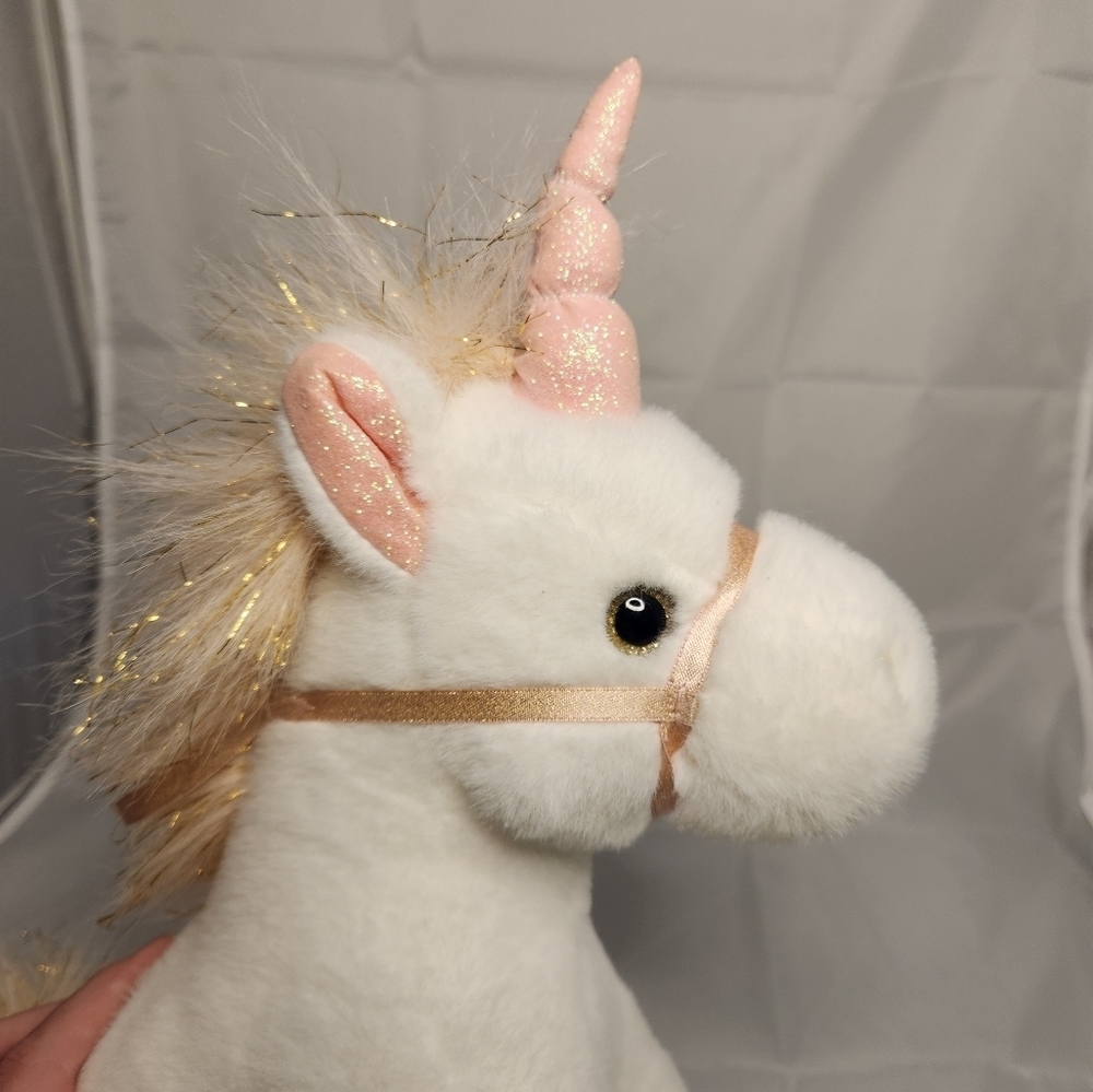 12” F.A.O Schwarz Pink Unicorn Plush Stuffed Animal - Picture 6 of 12